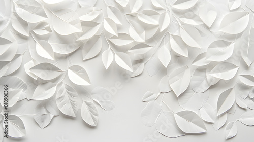 White Paper Leaves Pattern
