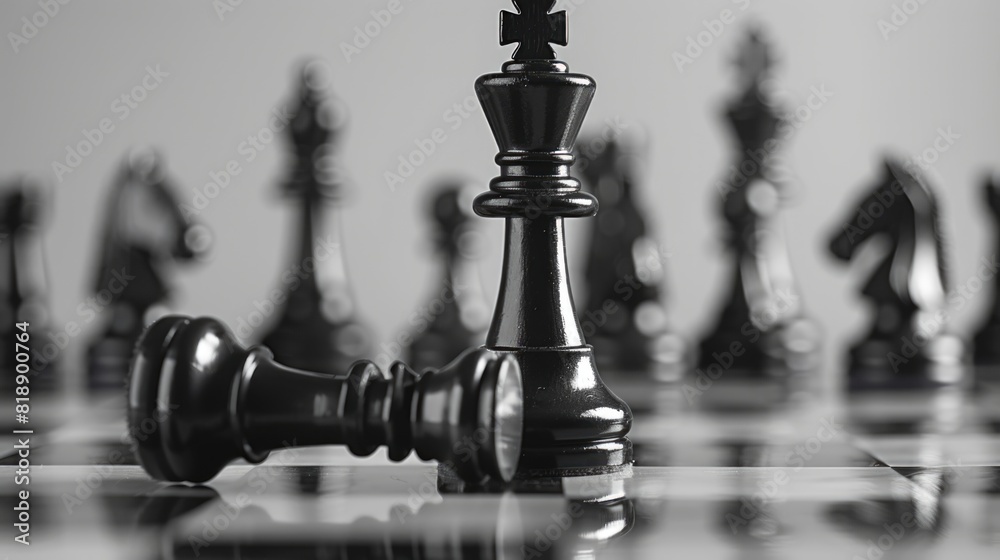 Chess game aggressive move, black king Chess game aggressive move, black king