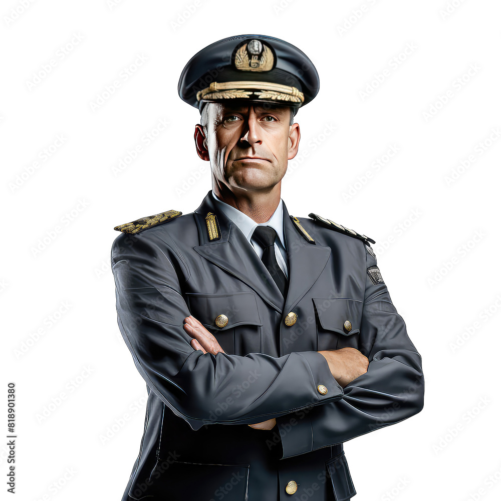 Policeman in a uniform on transparent background Policeman in a uniform on transparent background