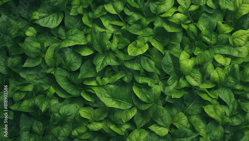 Fresh green leaves background