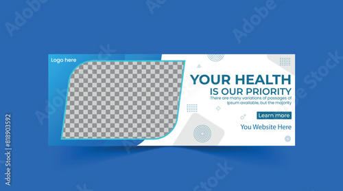 Healthcare medical banner and social media Header template