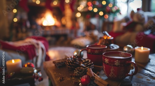 Wallpaper Mural  Christmas day, the family Making hot cocoa or mulled Torontodigital.ca