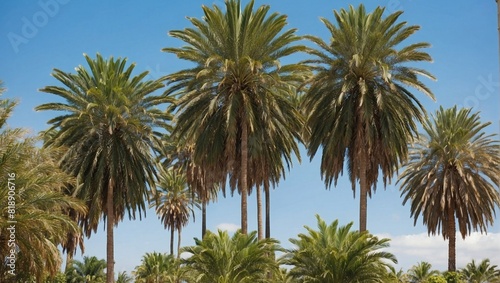 palm trees on sky