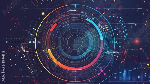 A radar chart showing risk factors (e.g., financial, operational, market) for a company.