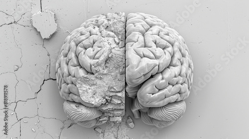 brain isolated on white