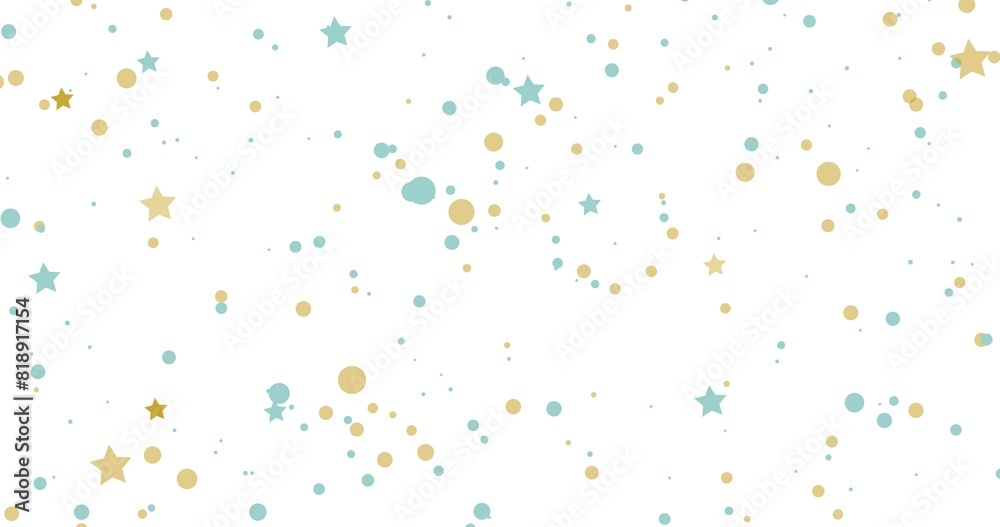 festive background with confetti and stars for cards

