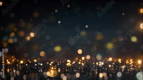 golden glitter particle light