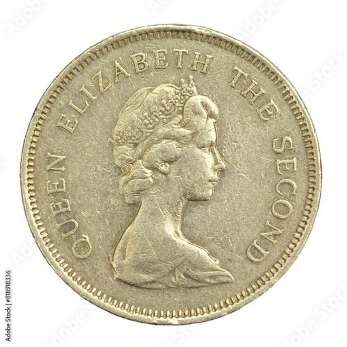 Glorious and antique coin isolated over transparent background. PNG