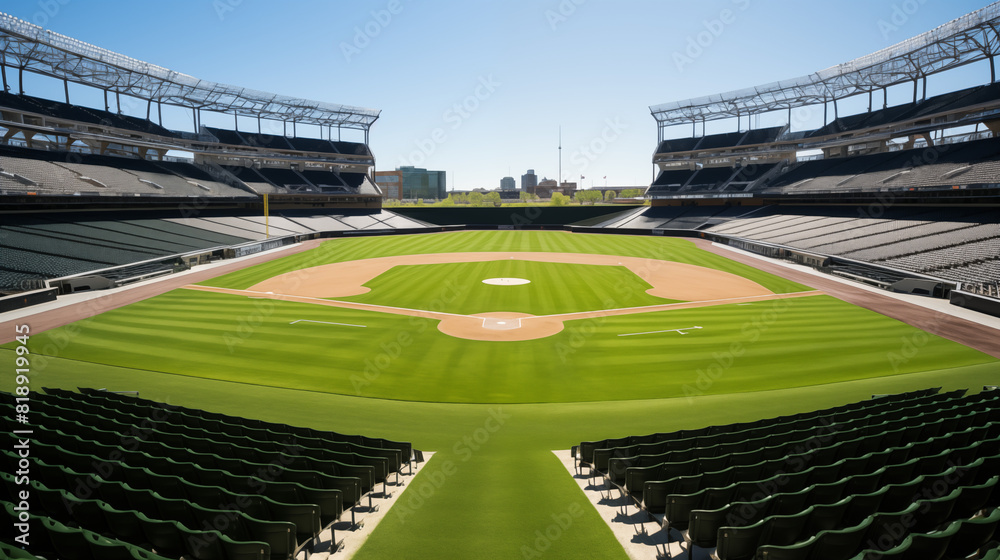 Obraz premium Contemporary Baseball Stadium with Open Seating