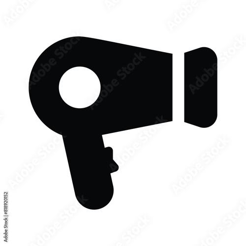Premium and modern icon of hair dryer in trendy style, electronic appliance