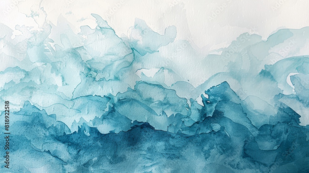 Obraz premium Abstract blue watercolor background.