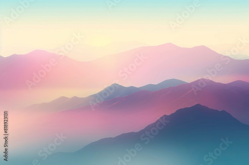 background abstract misty mountain range colourful wallpaper digital art gradiant pastel dramatic backdrop