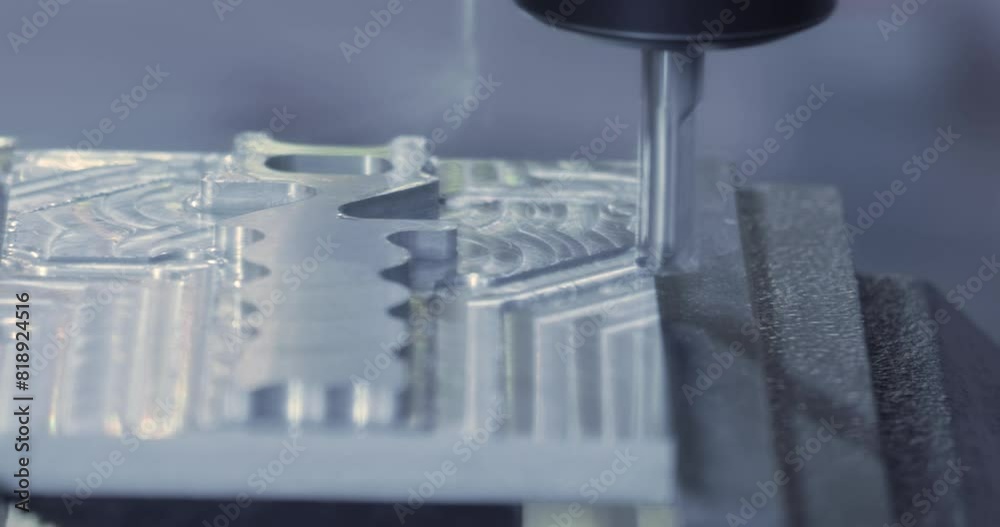 Metalworking CNC milling machine. Cutting metal modern processing technology. Metalworking CNC milling machine. Cutting metal modern processing technology.