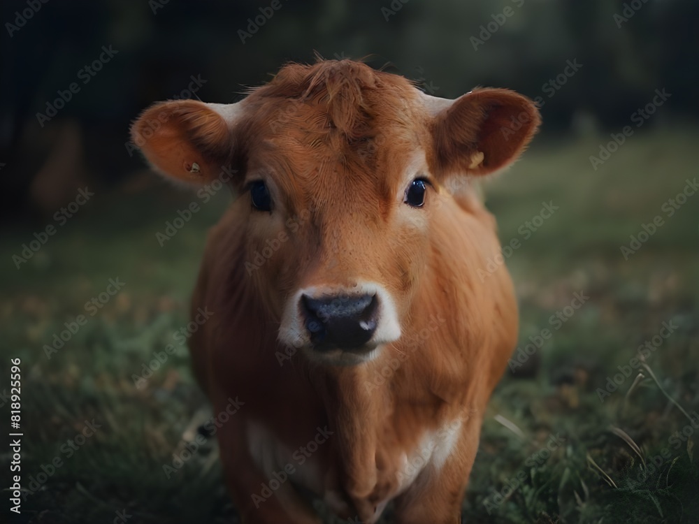 Capturing the beauty of cow macro photography in the morning day Capturing the beauty of cow macro photography in the morning day