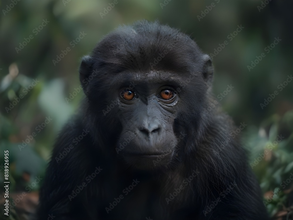 Capturing the beauty of gorilla macro photography in the morning day Capturing the beauty of gorilla macro photography in the morning day