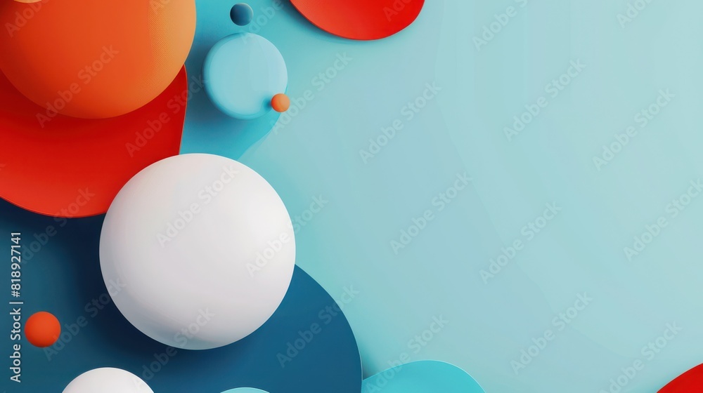 This image features a vibrant assembly of 3D spheres and shapes with a modern and artistic feel, using a pleasing color palette
