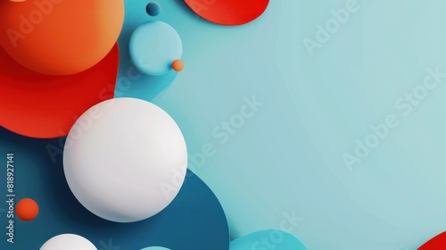 This image features a vibrant assembly of 3D spheres and shapes with a modern and artistic feel  using a pleasing color palette