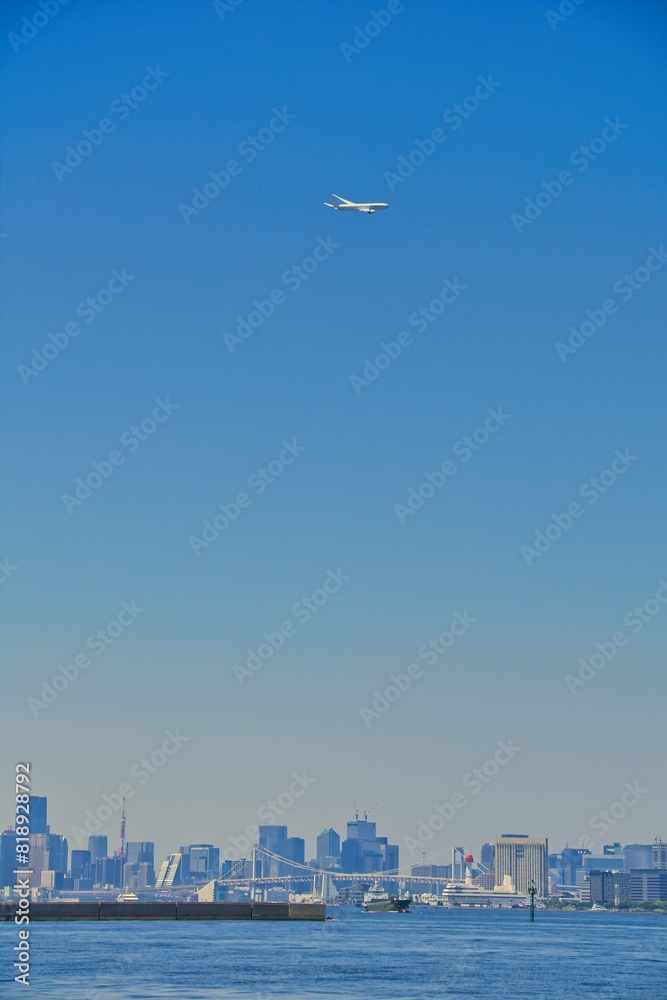 城南島海浜公園から見る飛行機 城南島海浜公園から見る飛行機