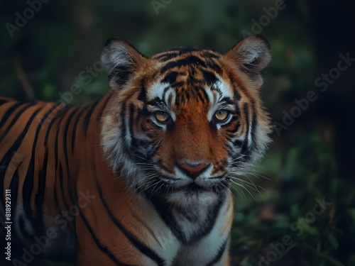 Capturing the beauty of tiger macro photography in the morning day