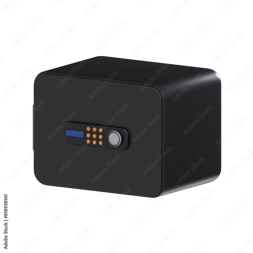 Safe Box Biometric 3D illustration Icon Smart Home with Transparent Background Safe Box Biometric 3D illustration Icon Smart Home with Transparent Background