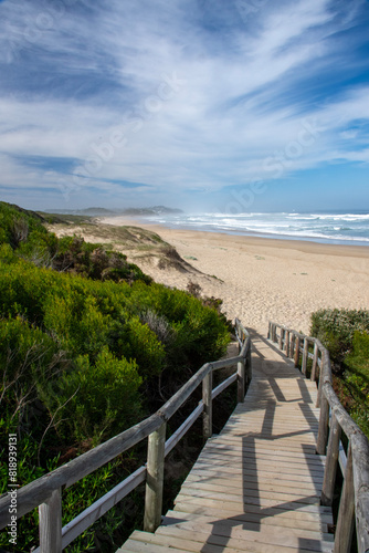 Boardwalk down to the Swartvlei Beach  Sedgefield.