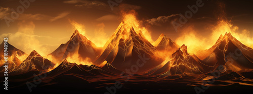 Gold background gold lava