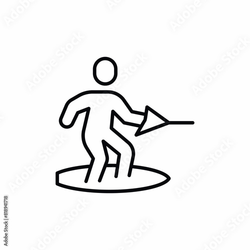water skiing sport sea beach icon