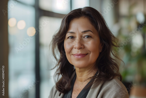 Portrait of a smiling business woman in an office