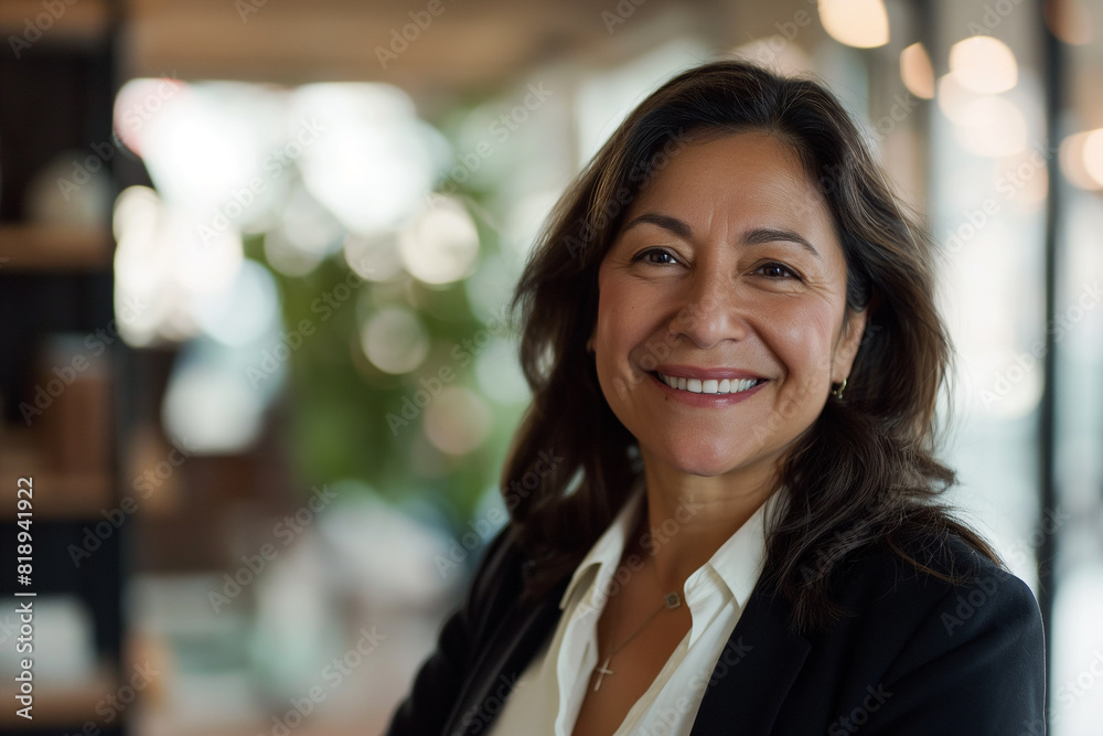 Portrait of a smiling business woman in an office