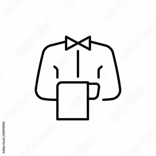 waiter restaurant service towel icon