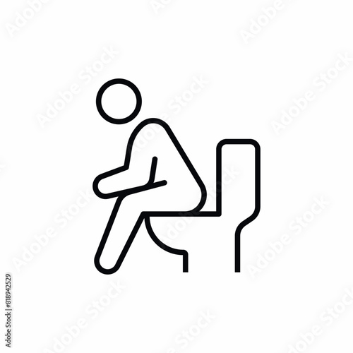 sitting on closet toilet icon