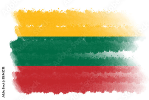brush flag lithuania transparent background  lithuania brush watercolour flag design template element PNG file lithuania flag