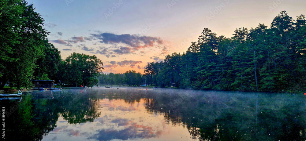 Amazing summer sunrise on river in Onatario, July 22, 2023 Amazing summer sunrise on river in Onatario, July 22, 2023