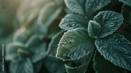 Frosty Green Leaves Illumin...