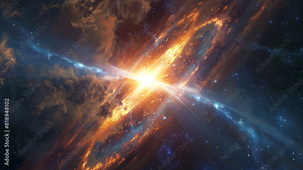 Stunning Visual of a Pulsating Quasar Emitting Intense Light and Energy in Deep Space - A Breathtaking Glimpse into the Cosmos Stunning Visual of a Pulsating Quasar Emitting Intense Light and Energy in Deep Space - A Breathtaking Glimpse into the Cosmos