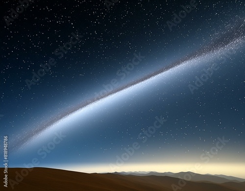 Image of the Milky Way as seen from Earth, with a dense band of stars and cosmic dust stretching diagonally across the sky