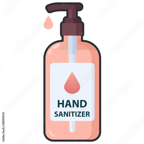 Hand Sanitizer Bottle with Label