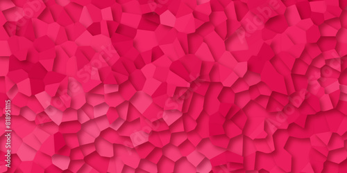 Abstract  pink broken stained glass background design with line. geometric pattern with 3d shapes vector Illustration. Sweet pink broken wall paper in decoration.