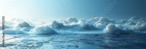 Numerous clouds float peacefully across the sky