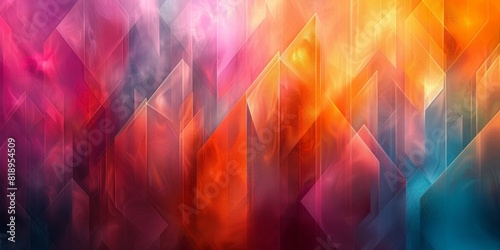 A dynamic abstract painting featuring a plethora of vivid colors and intricate brushstrokes