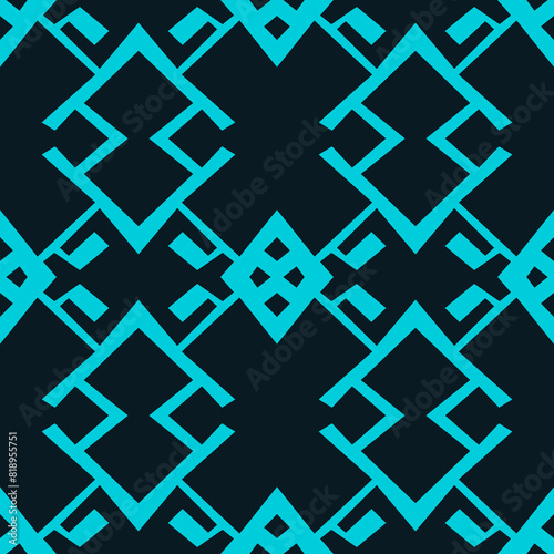 Decorative pattern for wrapping paper. Design drawing for paper, fabric, walls. Dark geometric abstraction without seams