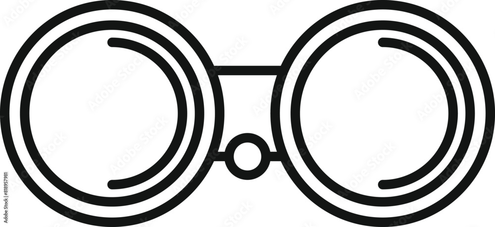 Black and white line art of binoculars suitable for icons, decals, and design elements Black and white line art of binoculars suitable for icons, decals, and design elements