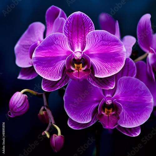 orchid flower violet purple flowers beautiful purple orchid flower in bloom generate ai 