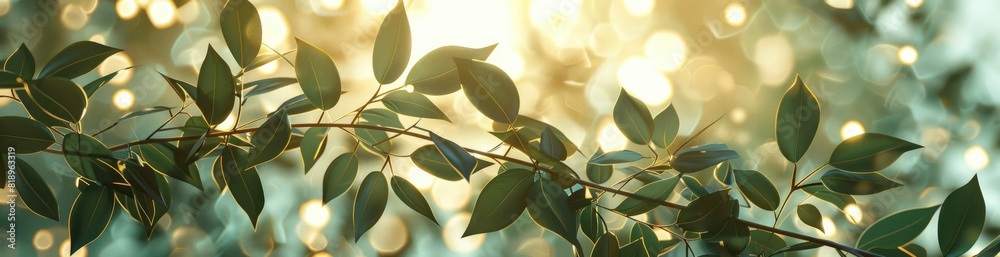 Whimsical Summer Light Patterns. With Copy Space, Abstract Background