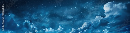 Whimsical Summer Night Sky Pattern Background. With Copy Space  Abstract Background