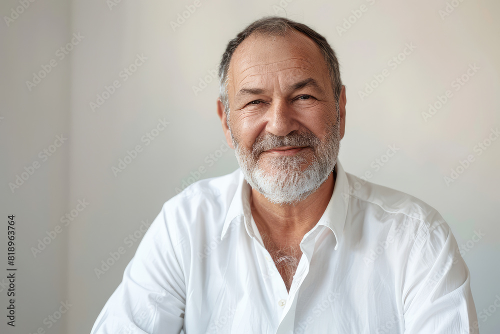 portrait of a bearded man in his 50s