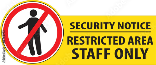 No entry restricted area staff only sign vector.eps