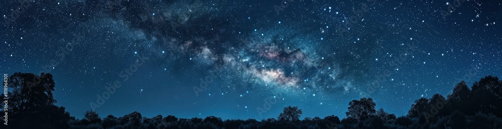 Whimsical Summer Stargazing Pattern Background. With Copy Space, Abstract Background Whimsical Summer Stargazing Pattern Background. With Copy Space, Abstract Background
