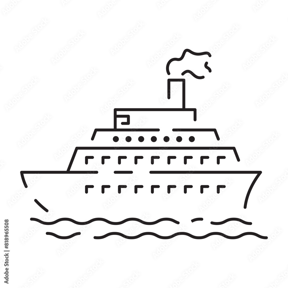 Travel Related Vector Line Icon. Contains such Icons as Luggage, Passport, Sunglasses and more. Summer vacation elements