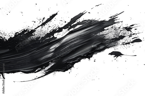 Black abstract oil painting texture.
